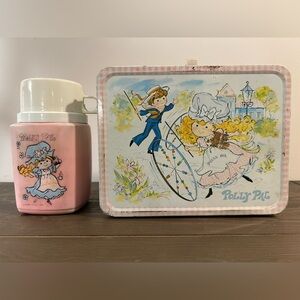 🌸 Complete Vintage 1974 Polly Pal Metal Lunch Box & Thermos Set